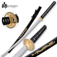 BK3216 - Kojiro Samurai Warrior Carbon Steel Katana Sword - Black