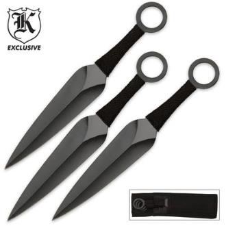 Triple Threat Kunai Throwing Knife Set Sheath BK1879