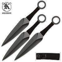BK1879 - Triple Threat Kunai Throwing Knife Set &amp; Sheath - BK1879