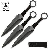 BK1879 - Triple Threat Kunai Throwing Knife Set Sheath BK1879