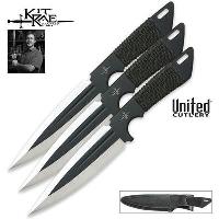 KR0032B - Kit Rae Large Black Jet Throwing Knife Set - KR0032B