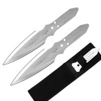 A5202 - 2pc Double Edged Throwing Knife Set with Nylon Sheath
