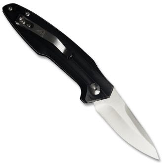 Black Handle CNC Machined Switchblade Silver Blade