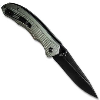 Delta Automatic Knife Gray Aluminum Handle