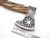 AX-2445 - Viking Pagan Slavic Symbol Sun Wheel Star of Russia Viking Axe of Perun Axe