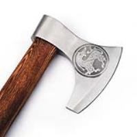 AXD2264 - Warhorse High Carbon Steel Bearded Axe Sheesham Wood Burned Handle