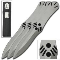 WG984 - Assassins Creed Brotherhood Silver 3 Piece Throwing Knife Set WG984 - Throwing Knives