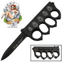 B-161-BK-LL - Lady Luck Brass Knuckle Trigger Action Folder