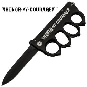 Honor My Courage Brass Knuckle Trigger Action Folder