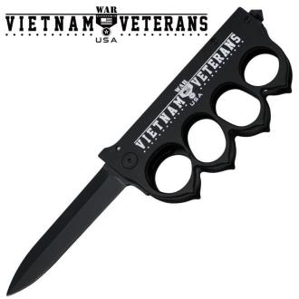 Vietnam War Veterans Brass Buckle Trigger Action Folder