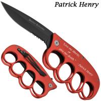 B-162-RD-PH - Patrick Henry Give Me Liberty Knuckle Buckle Knife