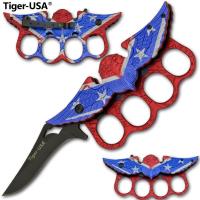 B-163-UN - Tiger USA Rebel Eagle Knuckle Trench Knife