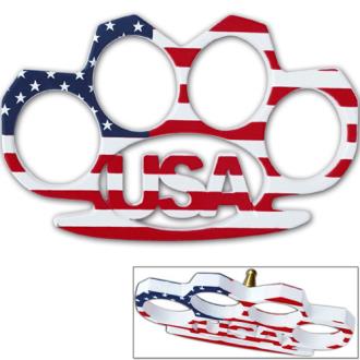 USA Heavy Duty Belt Buckle Knuckle American Flag Print of Old Glory