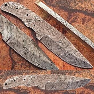8.5 Damascus Steel Hunting Skinner Knife Blank Blade