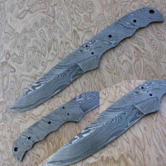 Custom FULL DAMASCUS Steel Knife Slim Hero (Blank Blade) 9in 1095 Steel