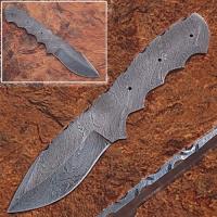BDM-2281 - CUSTOM MADE DAMASCUS BLANK BLADE FULL TANG Knife 2