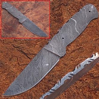 Custom Made Damascus Blank Blade Full Tang Knife