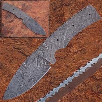 Custom Made Damascus Blank Blade Full Tang Knife 1