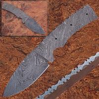 BDM-2283 - Custom Made Damascus Blank Blade Full Tang Knife 1