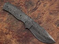 BDM-2297 - Blank Blade Damascus Eye Bird Pattern Full Tang Skinner Knife 1