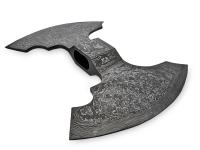 BDM-2383 - White Deer Vikings Double Edged Battle Axe Head Blank Damascus Steel Hatchet Tomahawk