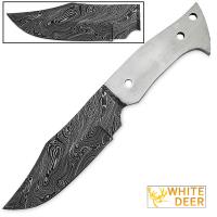BDM-2406 - 1095HC Damascus Steel Clip Point Knife Blank DIY Make Your Own Handle