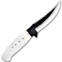 BDM-2516 - White Deer Full Tang Blank 1095 Steel Tactical Knife Drop Point DIY 6 Pin Hole