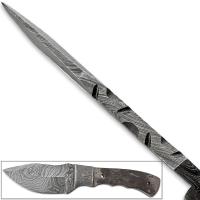 BDM-710 - 1095HC Damascus Steel Skinner Knife Blank DIY Make-Your-Own Handle