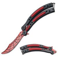 BF-111BKR - Tactical Butterfly Spider Red Web Blade Limited Edition