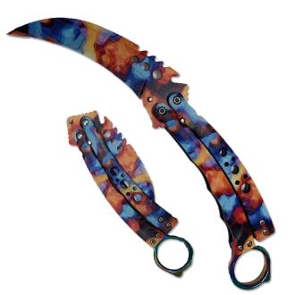 Multi-Color Karambit Tactical Butterfly Knife Limited Edition