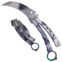 BF-213SL - Silver Karambit Tactical Butterfly Knife Limited Edition