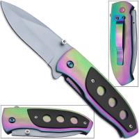 BF-010264C-BK - Titanium Coated Vengeance Knife AUS-8 Steel Manual Folding EDC Tough Carry CCW