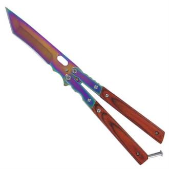 Titanium Caribou Delight Butterfly Knife