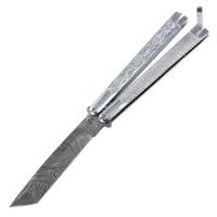 BFPK4 - Damascus Dragons Gate Butterfly Knife