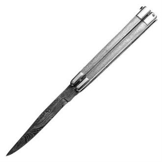 Damascus Steel Prison Shank Butterfly Knife