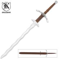 BK1798 - Two Handed Bastard Kriss Sword &amp; Scabbard