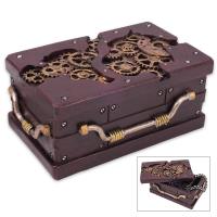 BK3560 - Rectangle Steampunk Trinket Box