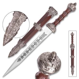 Medieval Short Sword With Scabbard
