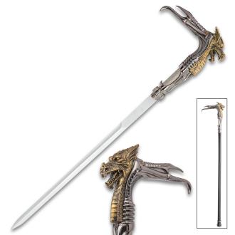 Dragon Head Fantasy Sword Cane