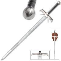 BK4495 - Spiked Sword Of The Highlands And Display Plaque