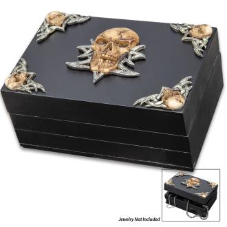 Celtic Death Head Skull Wooden Box