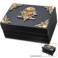 BK4630 - Celtic Death Head Skull Wooden Box