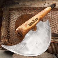 BK5124 - Bad Axe Bat - Stainless Steel Axe Blade, Wooden Baseball Bat Handle