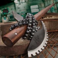 BK5125 - Bad Axe Bat With Chain - Weathered Stainless Steel Head