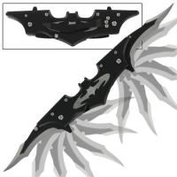 BM-6801 - Double Bladed Spring Assisted Black Bat Pocket Knife