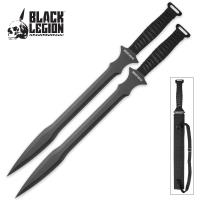 BV431 - Black Legion Dark Gladiator Twin Sword Set with Sheath