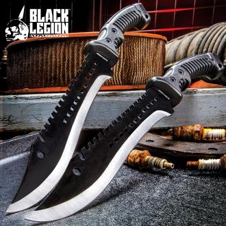 Black Legion Iron Phantom Bowie Fixed Blade Knife