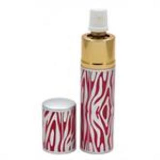 Pink Zebra Print Lipstick Pepper Spray Women Discreet for Self Defense