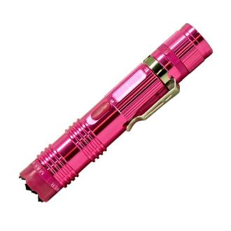 Alpha Force Stun Gun 10 Million Volt Rechargeable LED Flashlight Pink