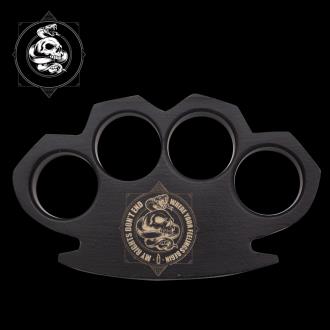 My Rights, Your Feelings Steam Punk Black Solid Metal Knuckle  Paper Weight